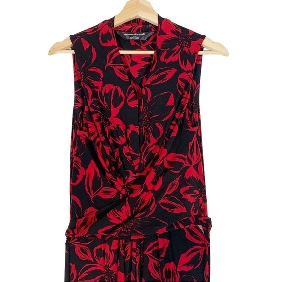 Norma Kamali Jersey Sleeveless V neck Wrap Style Midi Dress Size Medium - Picture 4 of 9